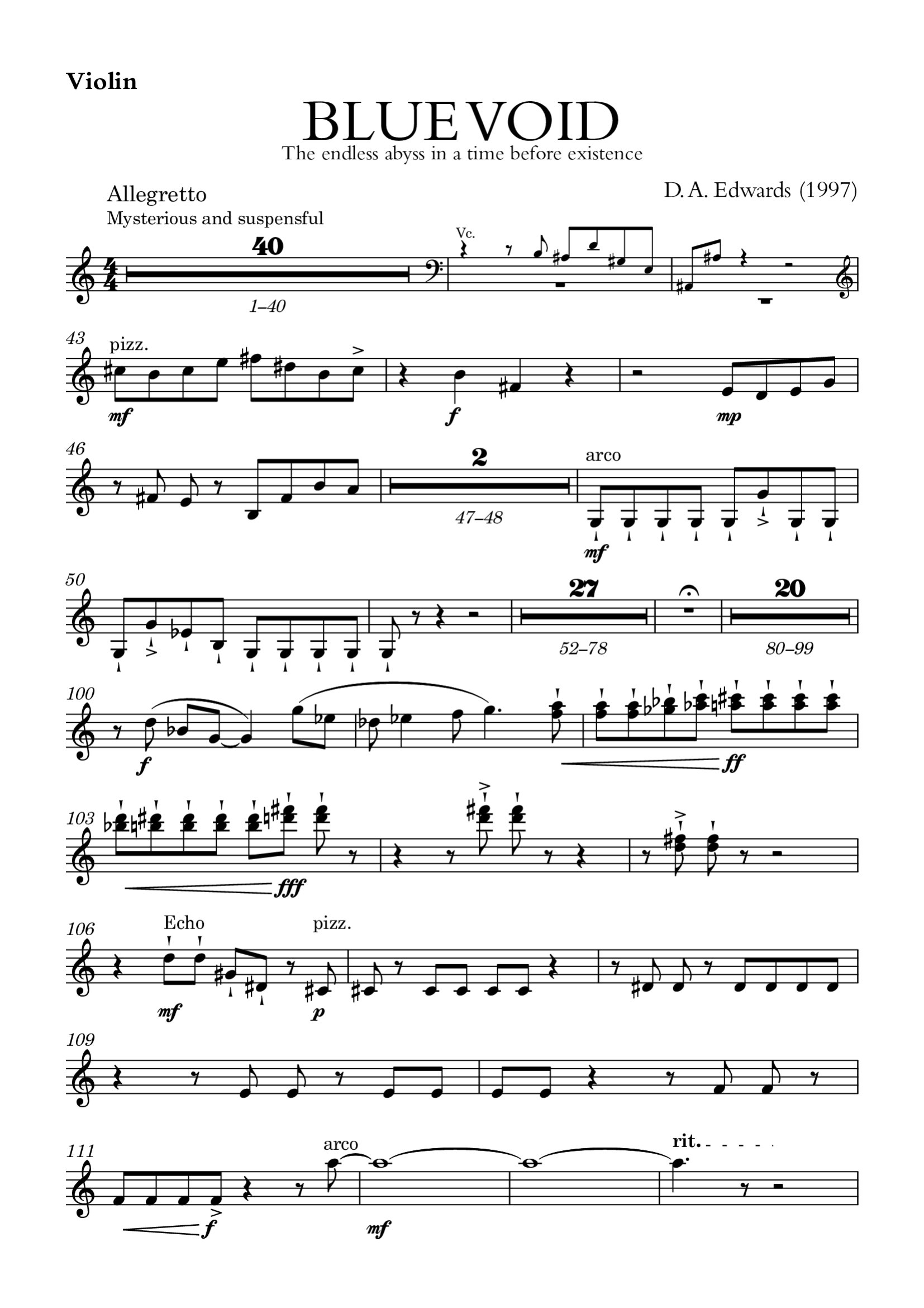 Preview of the violin part